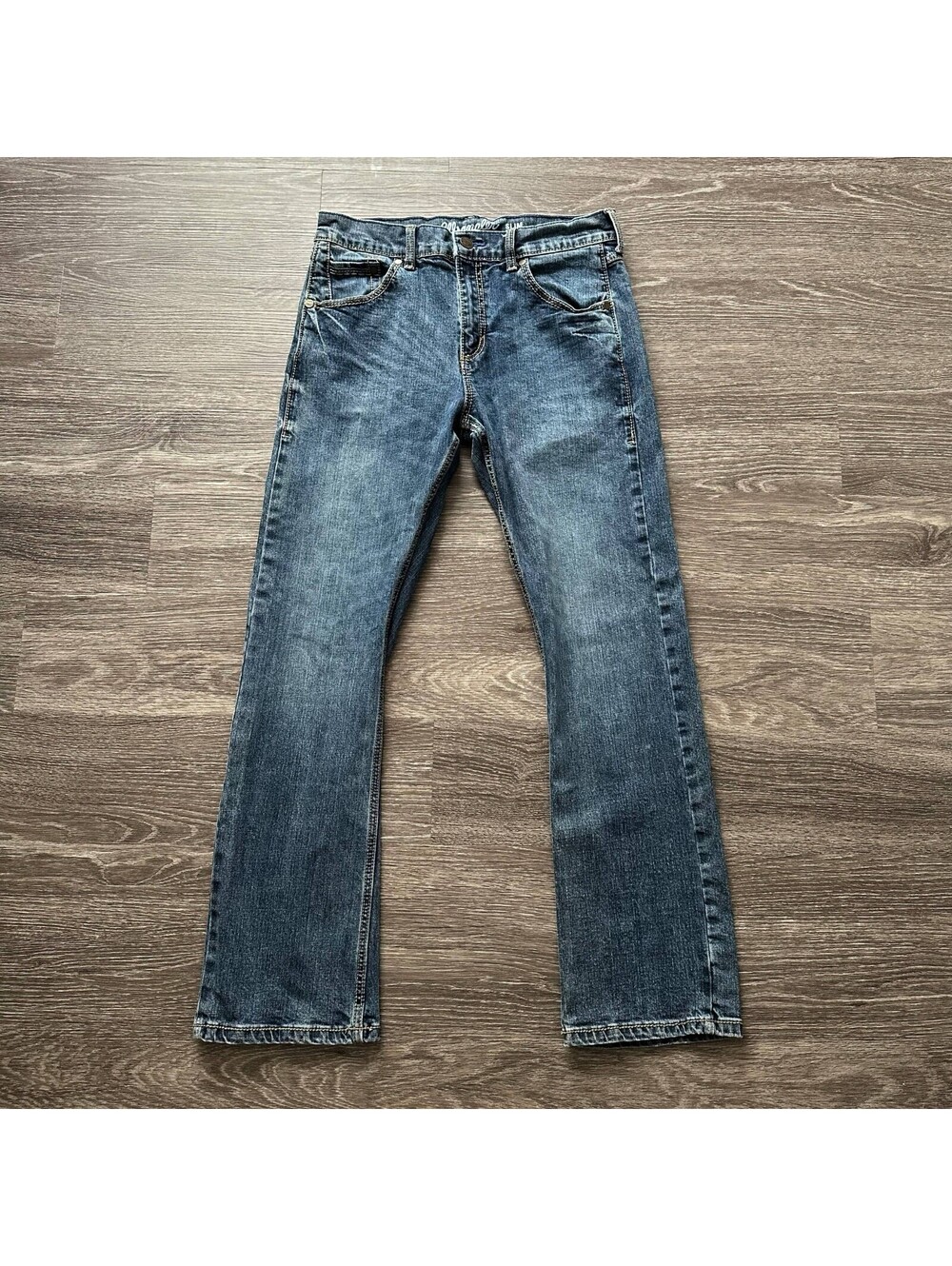 Wrangler Men's Retro Slim Boot Cut Blue Denim Jeans Size 32x31